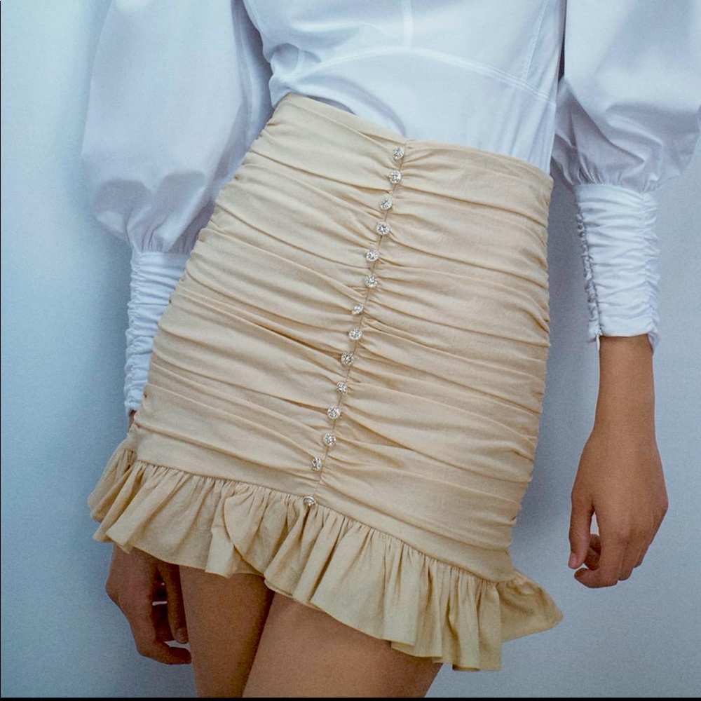 Draped Mini Skirt